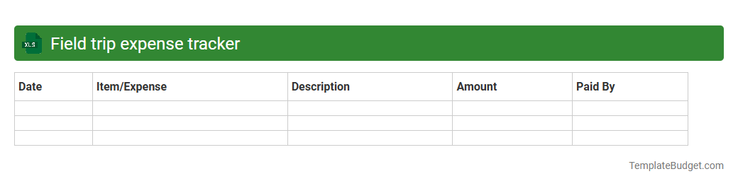 Field trip expense tracker