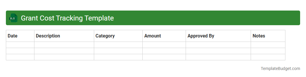 Grant Cost Tracking Template
