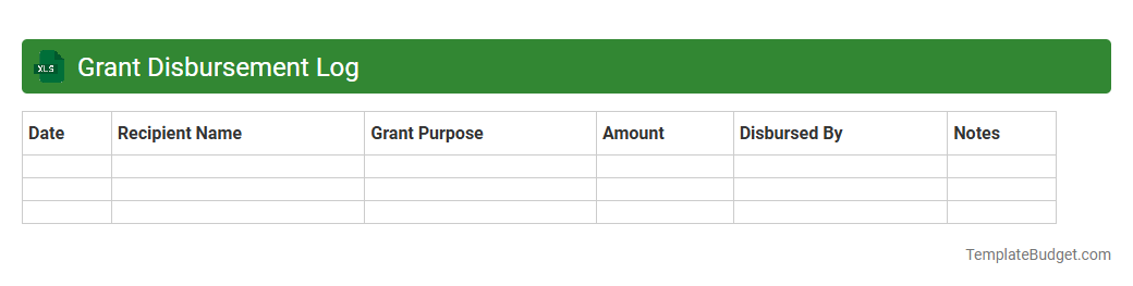 Grant Disbursement Log