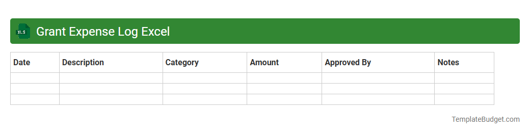 Grant Expense Log Excel