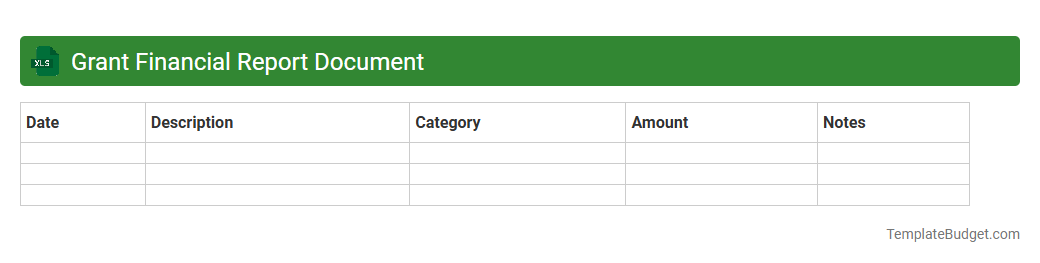 Grant Financial Report Document