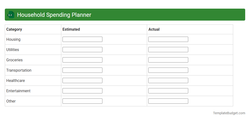 Household Spending Planner