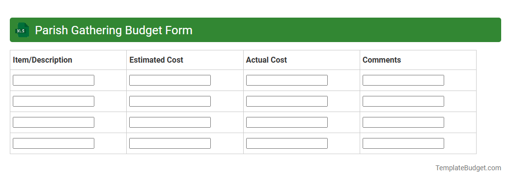 Parish Gathering Budget Form