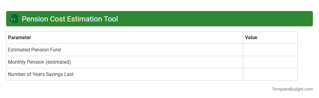 Pension Cost Estimation Tool