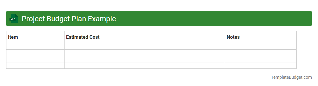 Project Budget Plan Example