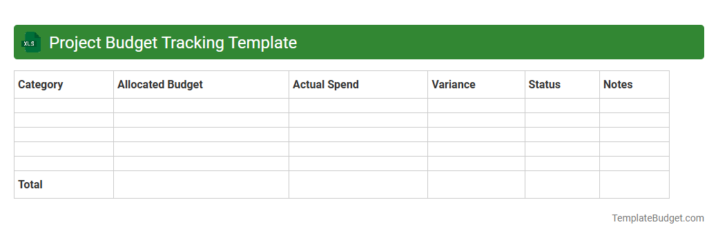 Project Budget Tracking Template
