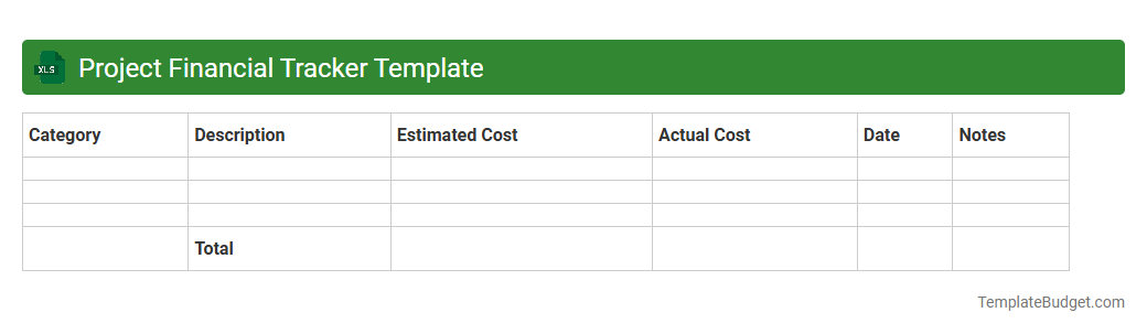 Project Financial Tracker Template
