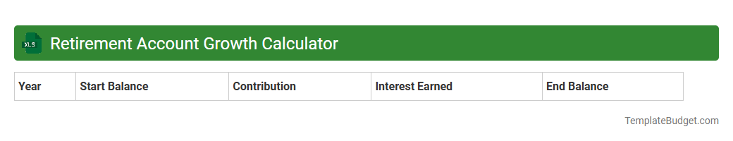 Retirement Account Growth Calculator