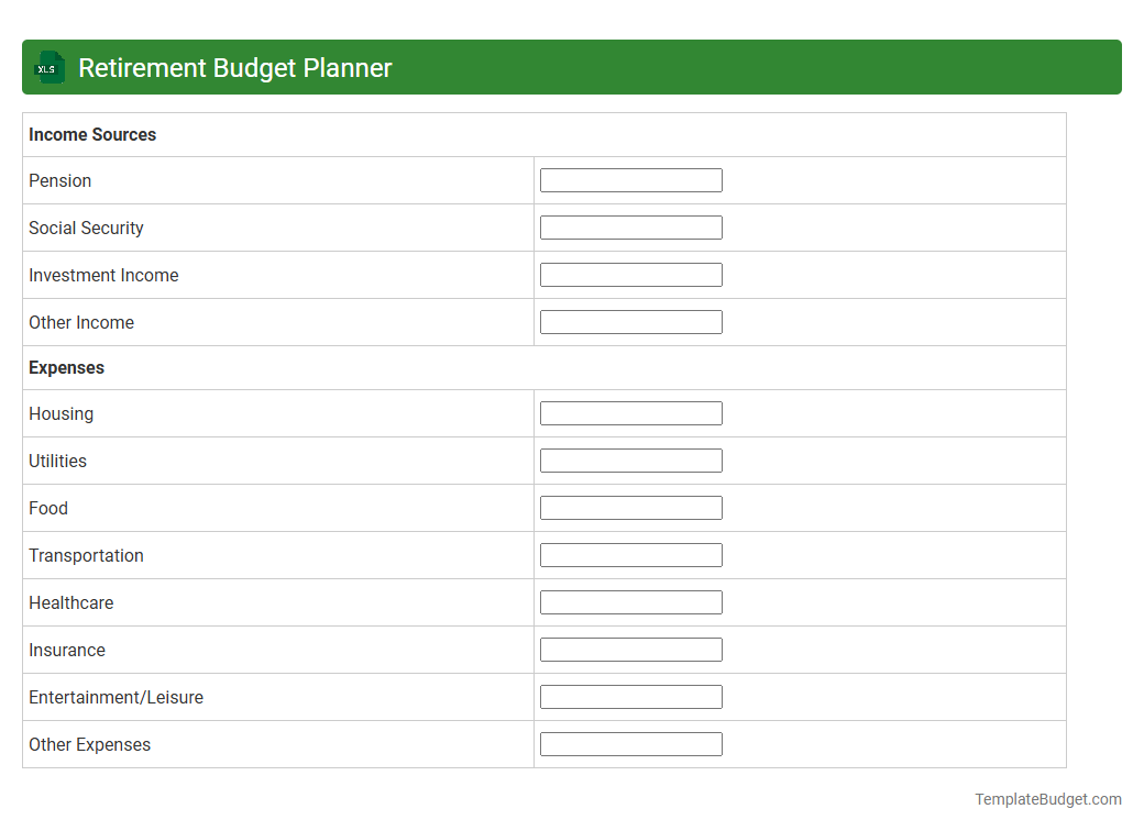 Retirement Budget Planner