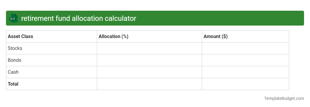 retirement fund allocation calculator