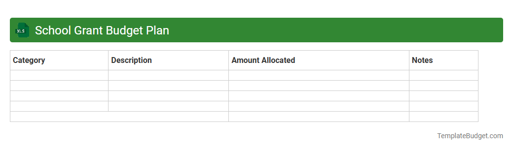 School Grant Budget Plan