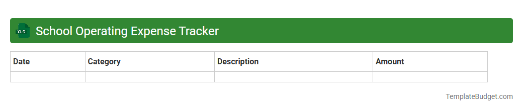 School Operating Expense Tracker