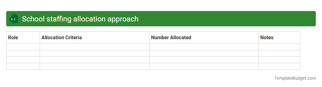 School staffing allocation approach