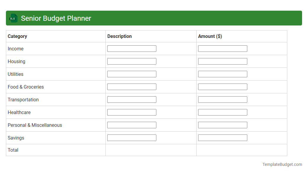 Senior Budget Planner