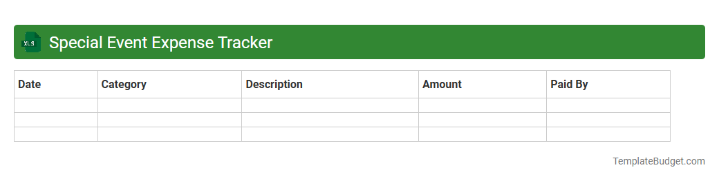 Special Event Expense Tracker