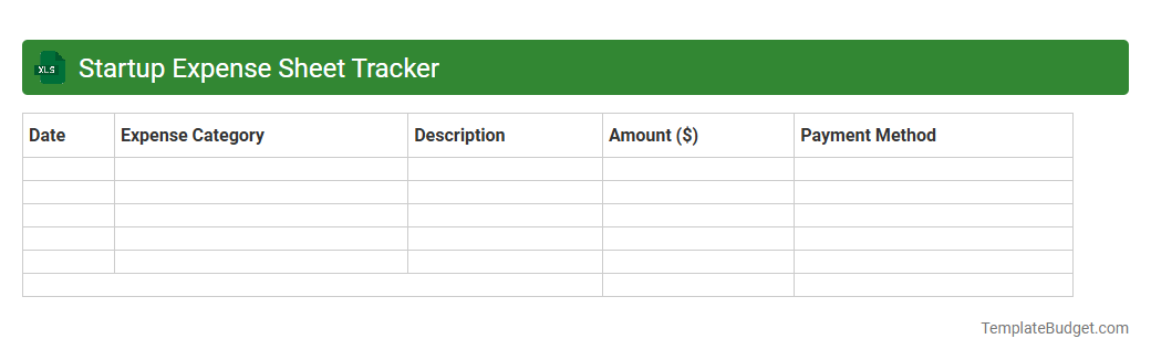 Startup Expense Sheet Tracker