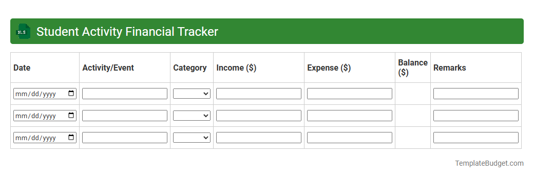 Student Activity Financial Tracker