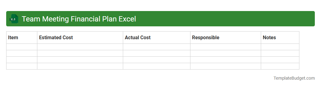 Team Meeting Financial Plan Excel