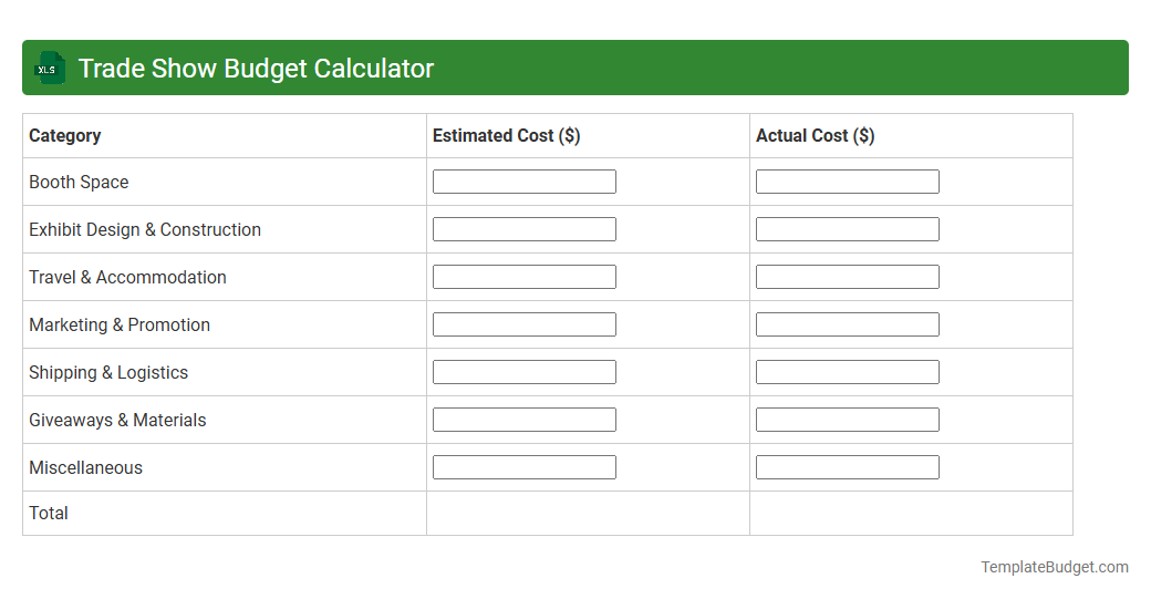 Trade Show Budget Calculator