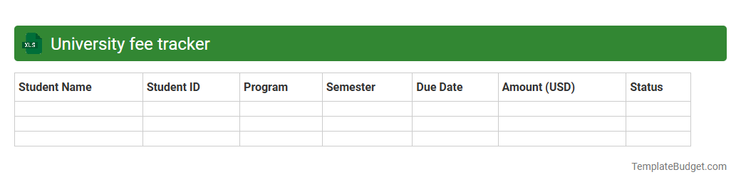 University fee tracker