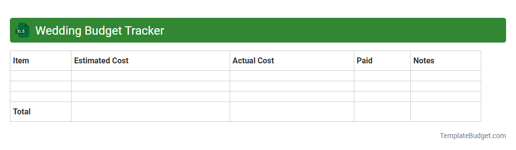 Wedding Budget Tracker
