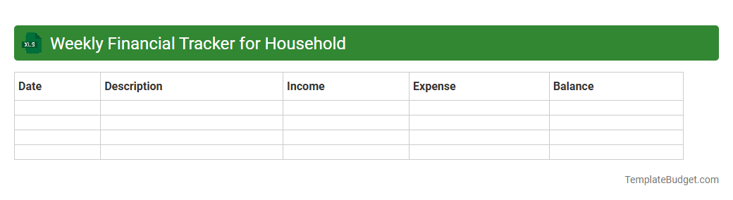 Weekly Financial Tracker for Household