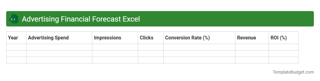 Advertising Financial Forecast Excel