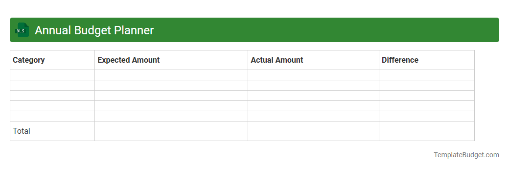 Annual Budget Planner