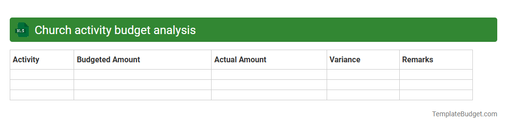 Church activity budget analysis