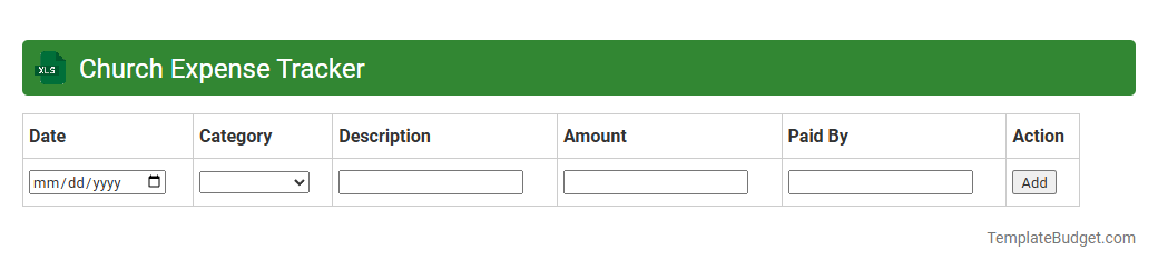 Church Expense Tracker
