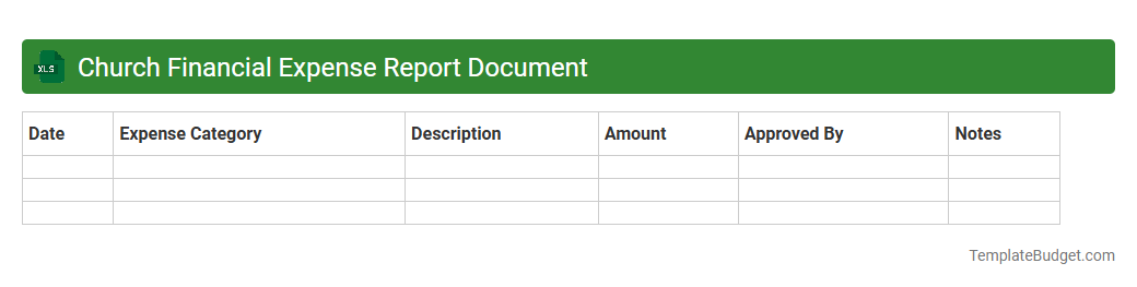 Church Financial Expense Report Document