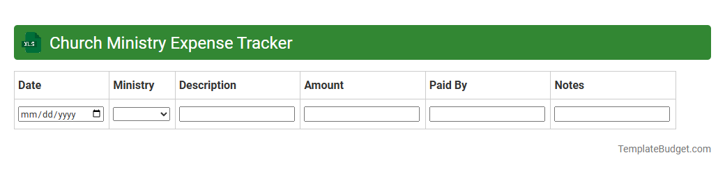 Church Ministry Expense Tracker