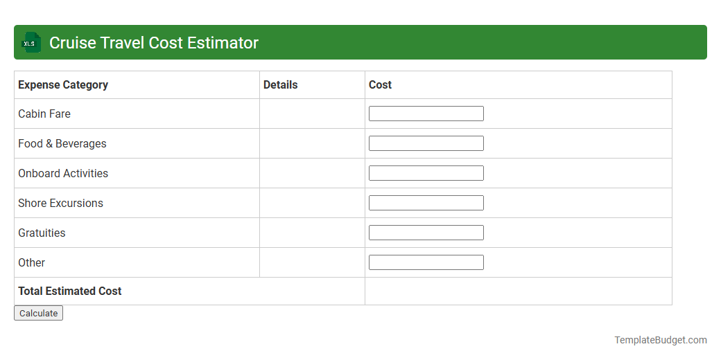 Cruise Travel Cost Estimator