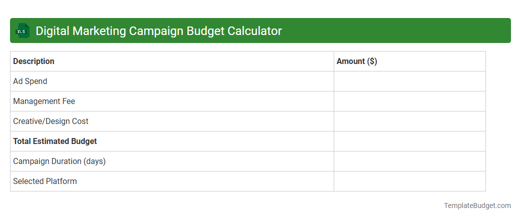 Digital Marketing Campaign Budget Calculator