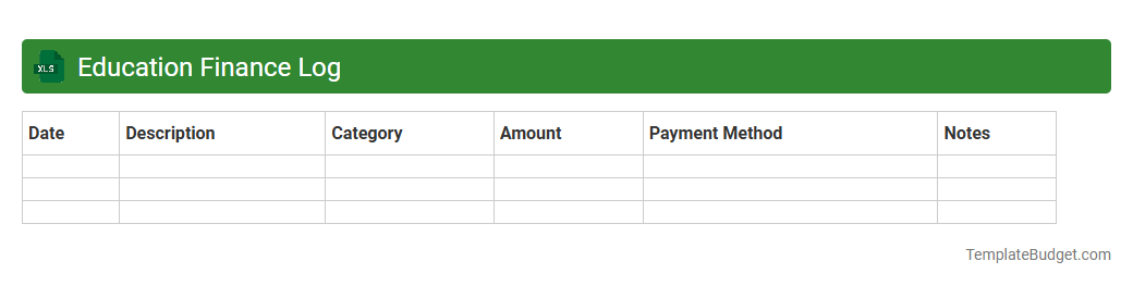Education Finance Log