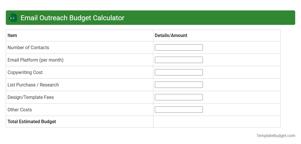 Email Outreach Budget Calculator