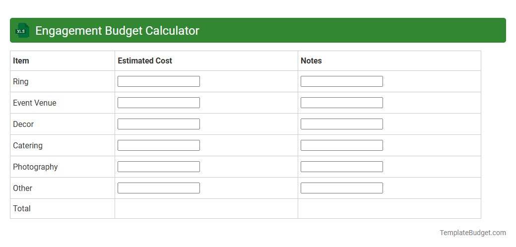 Engagement Budget Calculator