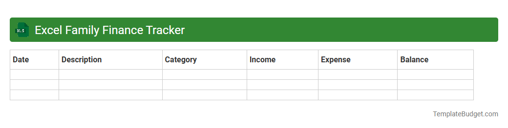 Excel Family Finance Tracker