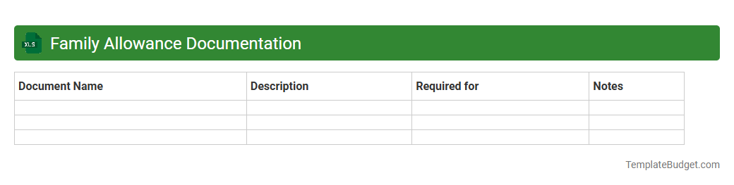 Family Allowance Documentation