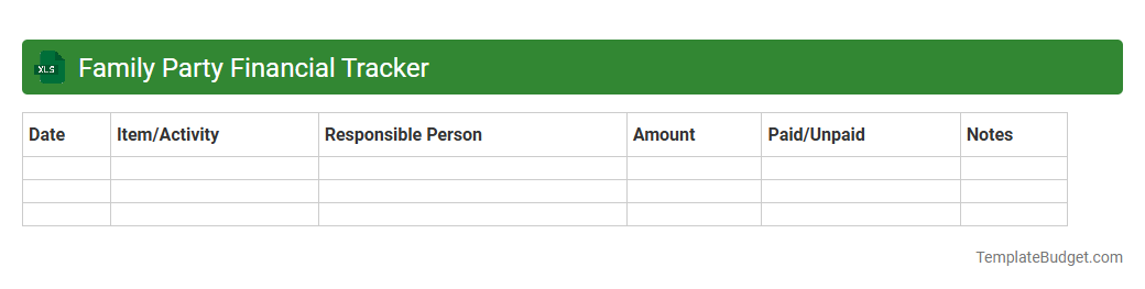 Family Party Financial Tracker