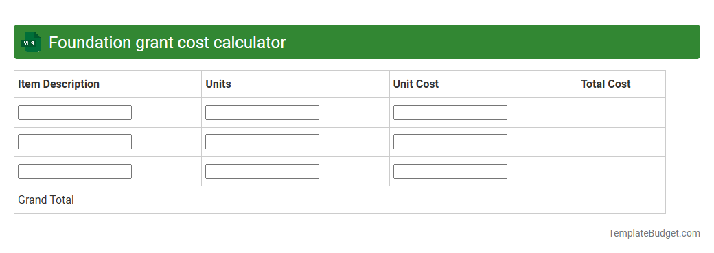 Foundation grant cost calculator