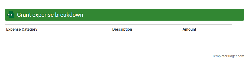Grant expense breakdown