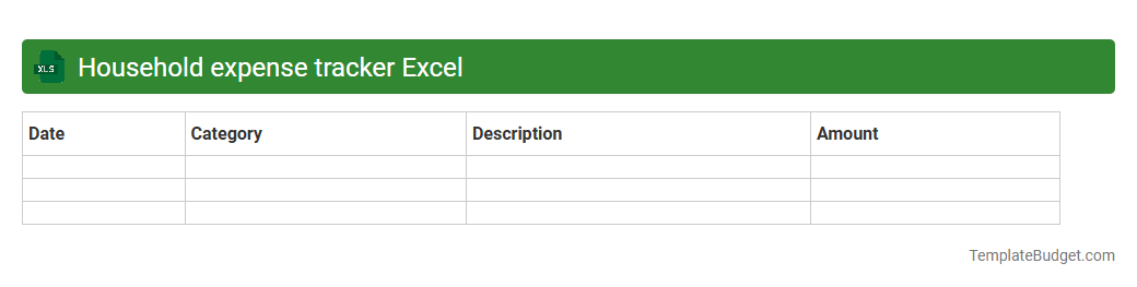 Household expense tracker Excel