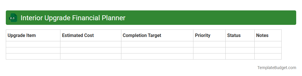 Interior Upgrade Financial Planner