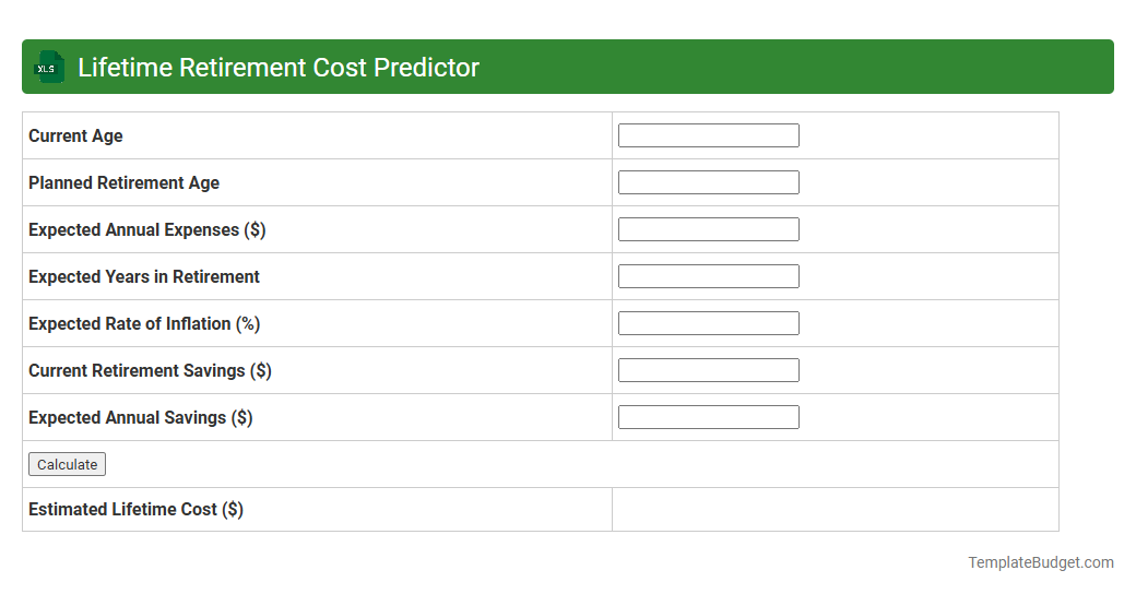 Lifetime Retirement Cost Predictor