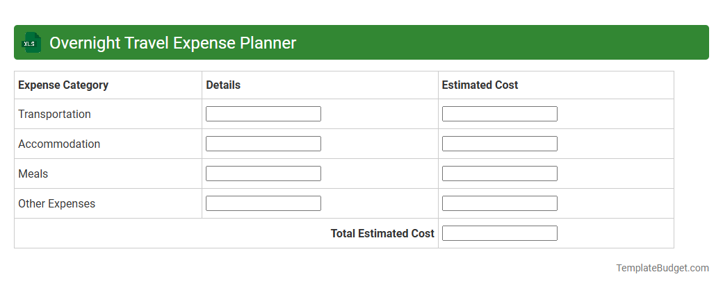 Overnight Travel Expense Planner