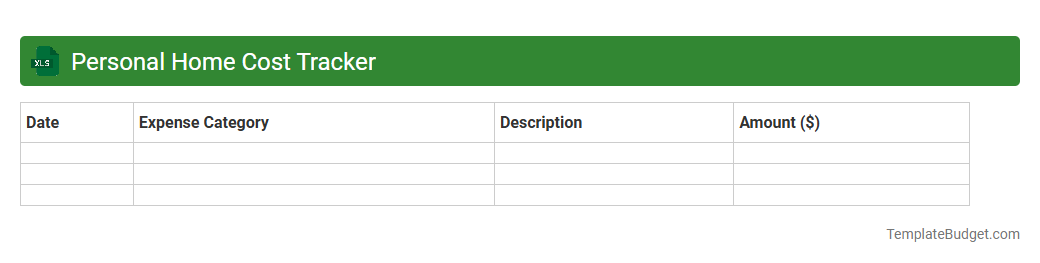 Personal Home Cost Tracker