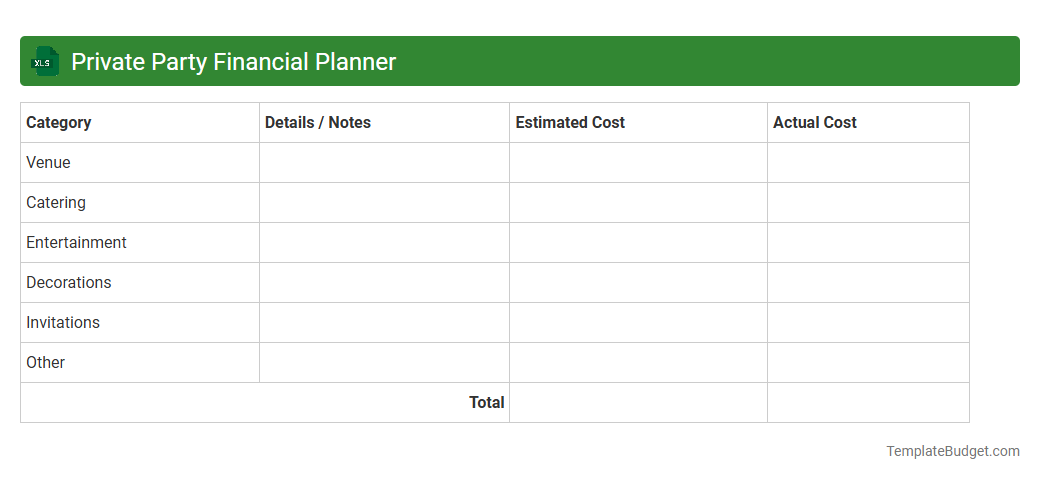 Private Party Financial Planner
