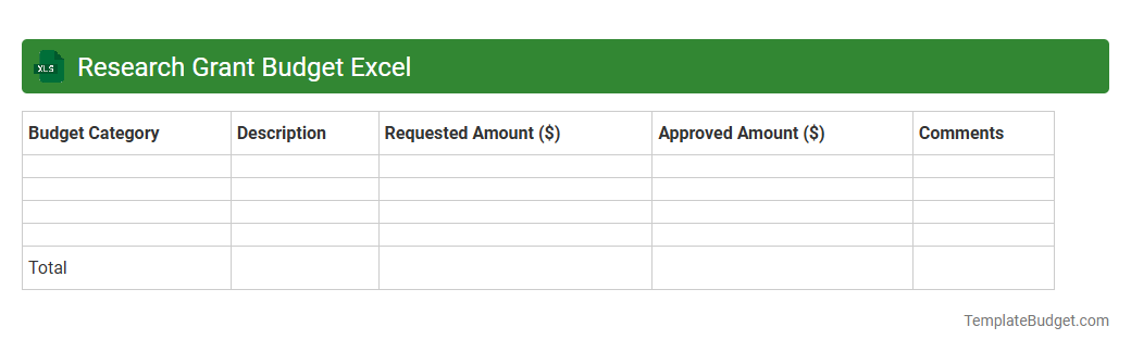 Research Grant Budget Excel