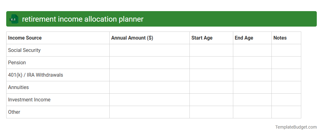 retirement income allocation planner